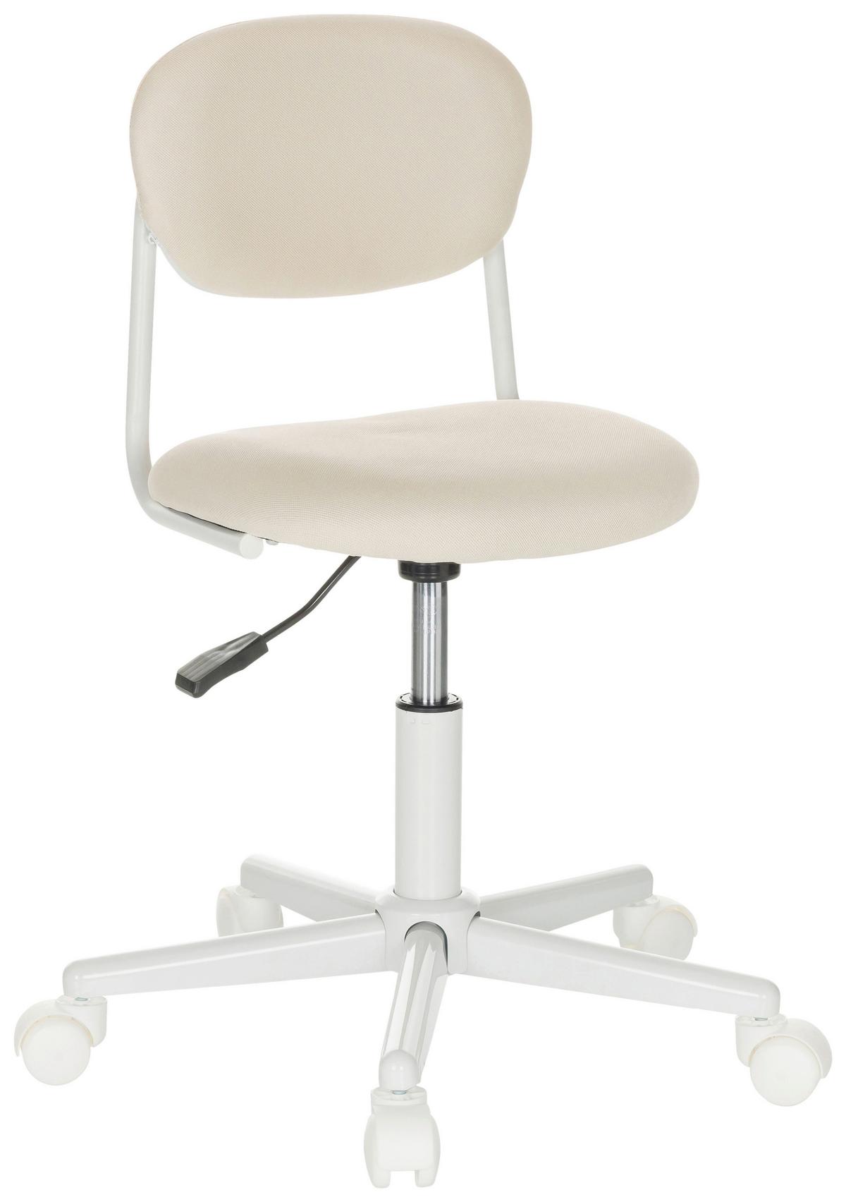 Jugenddrehstuhl Kiddy Base I - Beige/Weiß, Basics, Kunststoff/Textil (60/72-83/60cm) - MID.YOU
