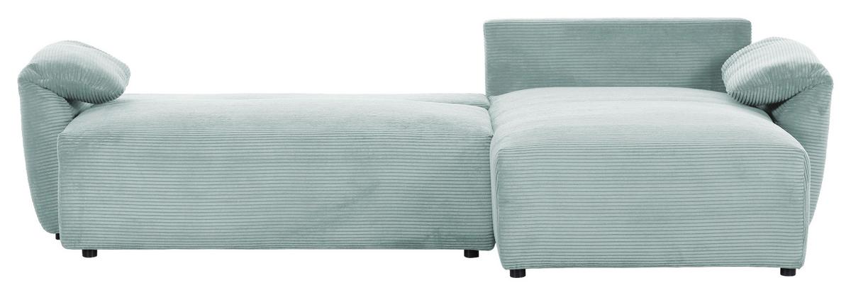 Ecksofa Cuty Mintgrün S: 266x180 cm - Schwarz/Mintgrün, KONVENTIONELL, Textil (266/180cm) - MID.YOU