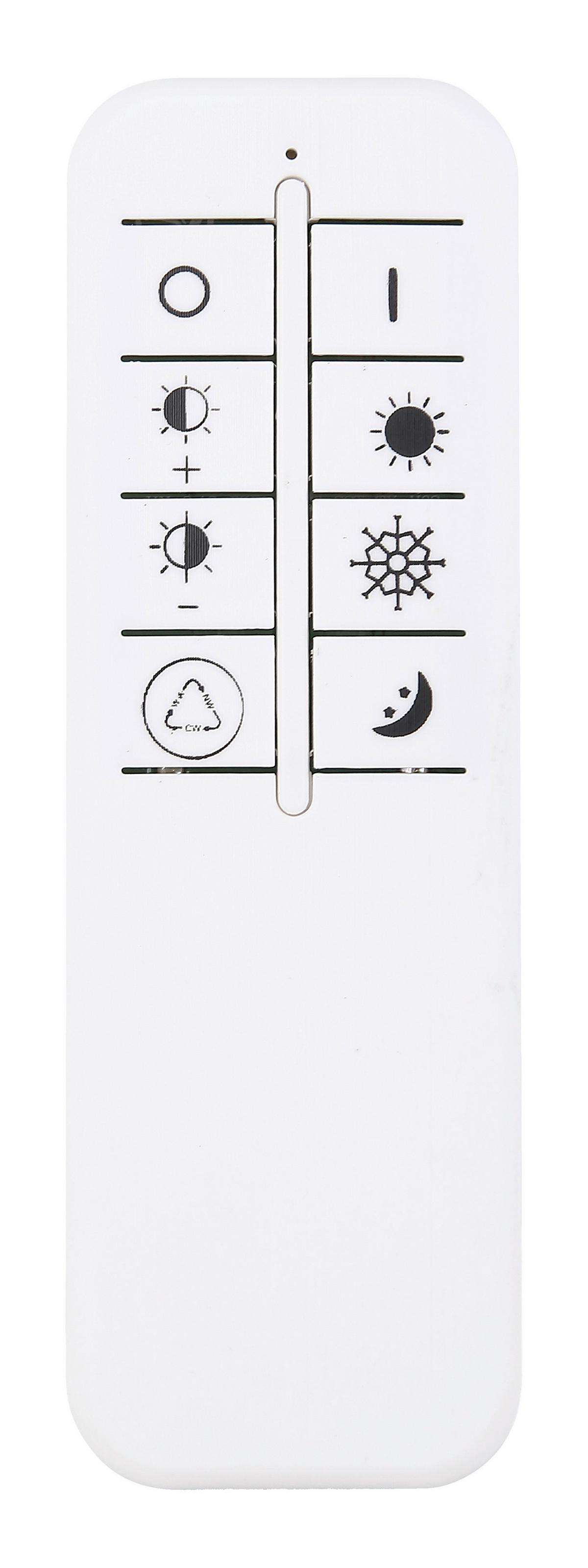 Led-deckenleuchte Sarah Ø 40 Cm Dimmbar+fernbedienung - Chromfarben/Weiß, MODERN, Kunststoff/Metall (40/8,5cm) - Luca Bessoni