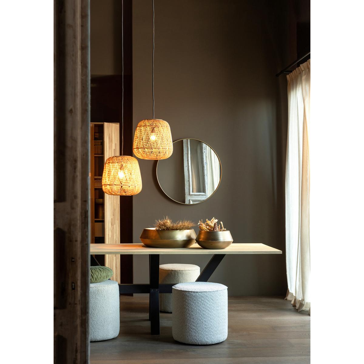 Hocker Sara Creme B: 46cm - Creme, Design, Textil (46/46/46cm) - Livetastic