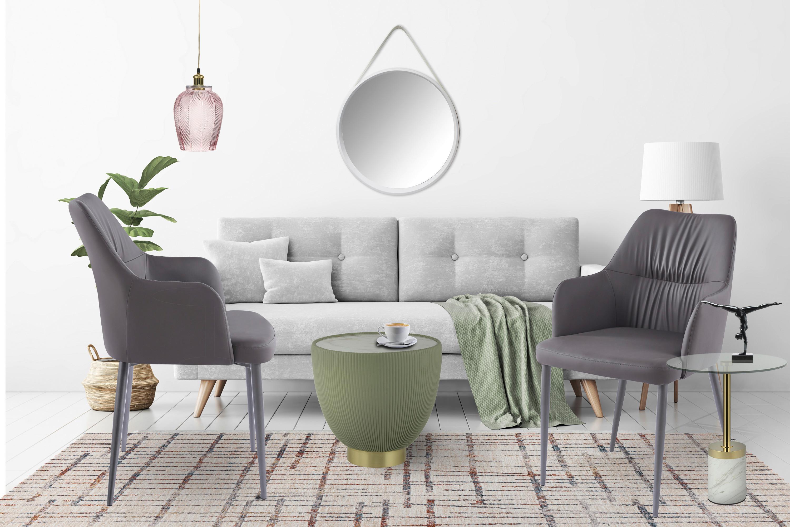 SADA ŽIDLÍ S PODRUČKAMI MERIT 125 - černá/antracitová, Moderní, kov/textil (55/88/64cm) - MID.YOU
