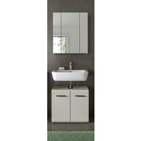 Badezimmer Ice Kaschmir B: 60cm - Kaschmir/Schwarz, Trend, Glas/Holzwerkstoff (60cm) - MID.YOU