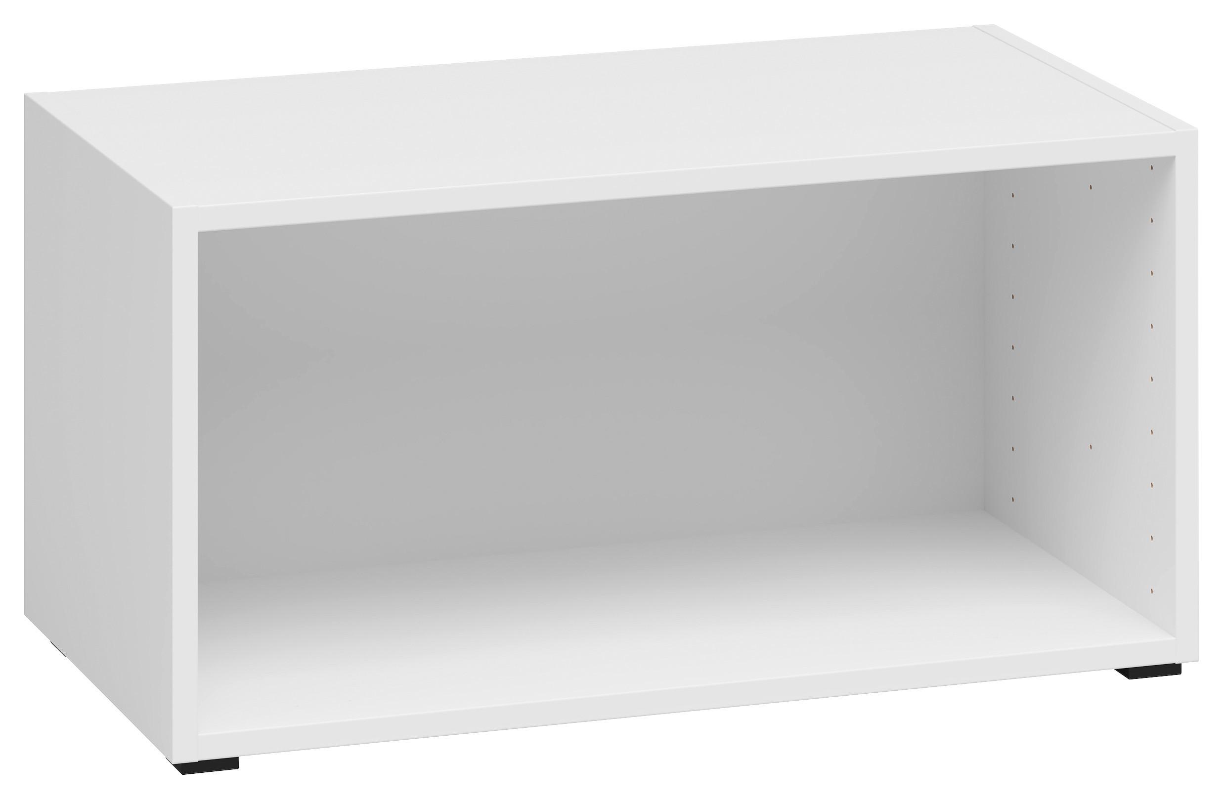 Regal 1 Fach, B: 64 cm Sixty-Four, Weiß - Schwarz/Graphitfarben, Trend, Holzwerkstoff (64/32/33cm)