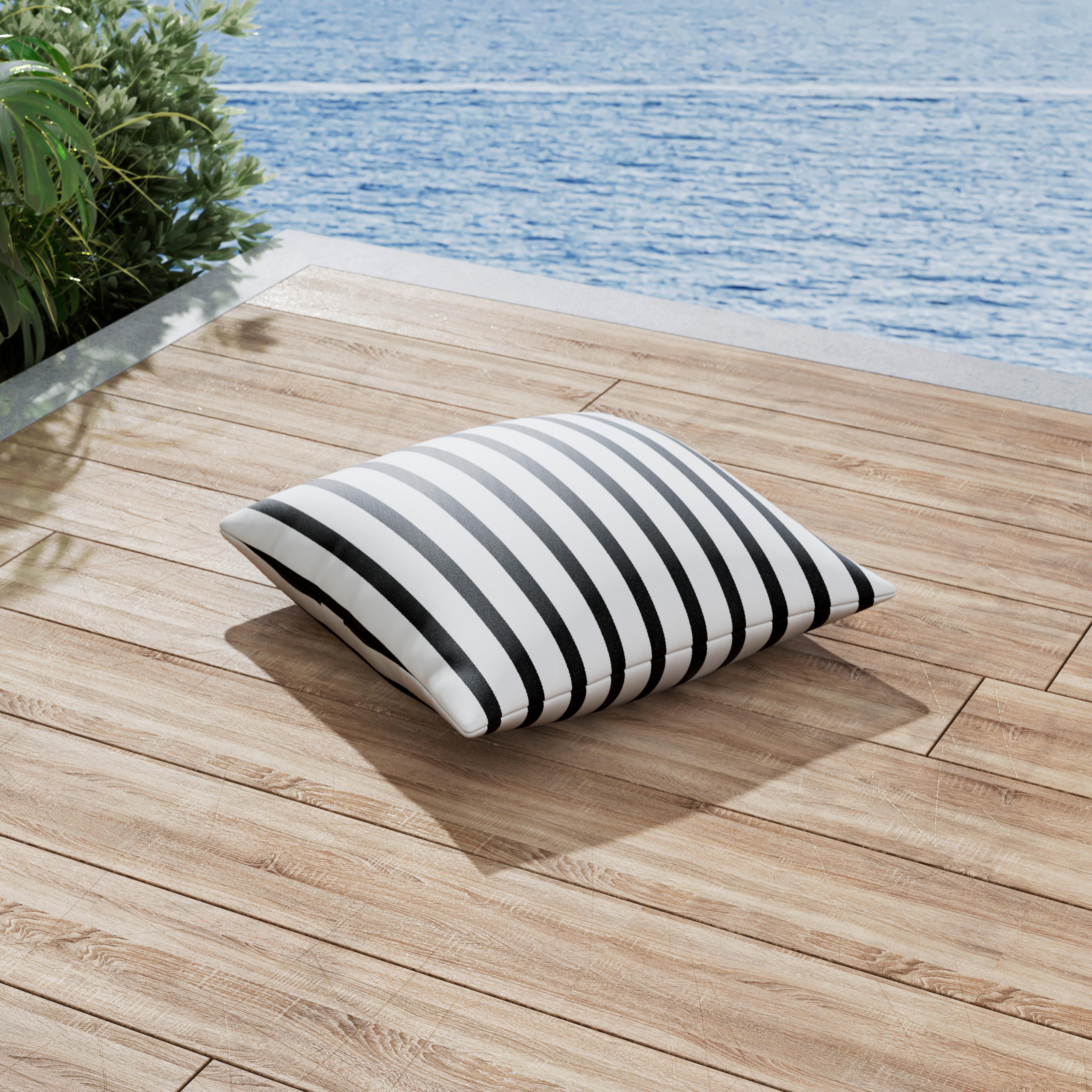 VENKOVNÍ POLŠTÁŘ GIADA - bílá/černá, Moderní, textil (45/45/10cm) - Bessagi Garden