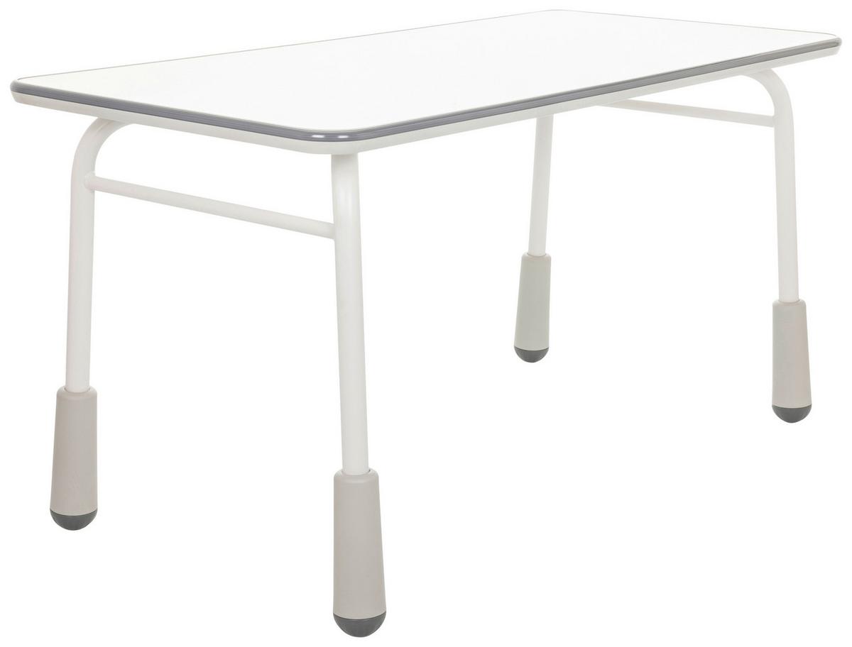 Jugendschreibtisch Kid Gro T - Hellgrau, Basics, Holzwerkstoff/Metall (120/58-67/60cm) - MID.YOU