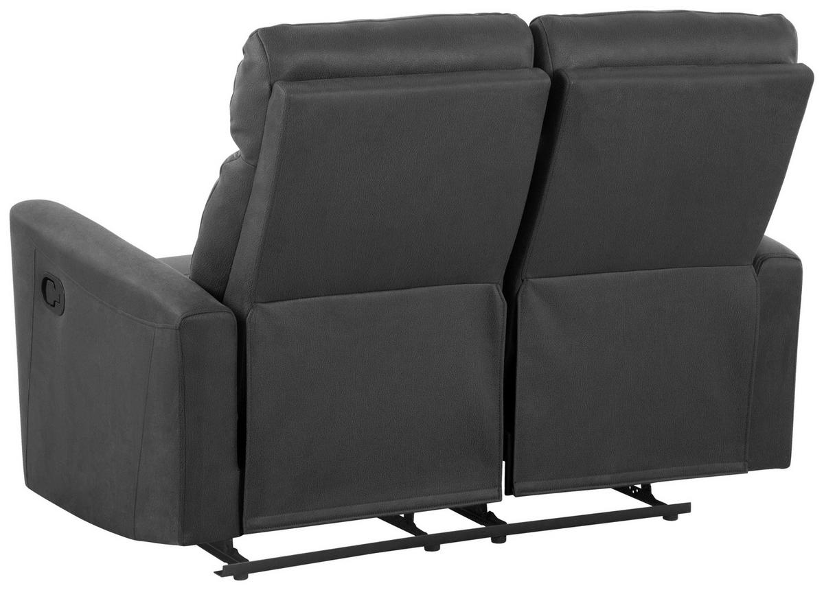 Dvoumístná pohovka AURELI, černá, s relaxační funkcí - černá, Basics, kov/dřevo (82/102,5/92,5cm) - Livetastic