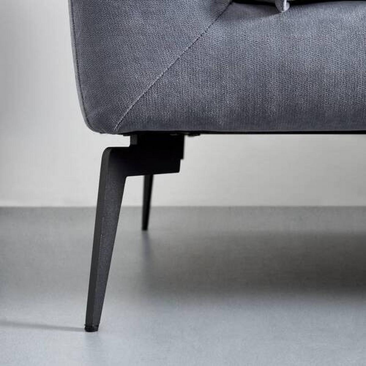 Sedacia súprava SANDRO sivá - čierna/sivá, Modern, kov/drevo (258/86/160cm) - Bessagi Home