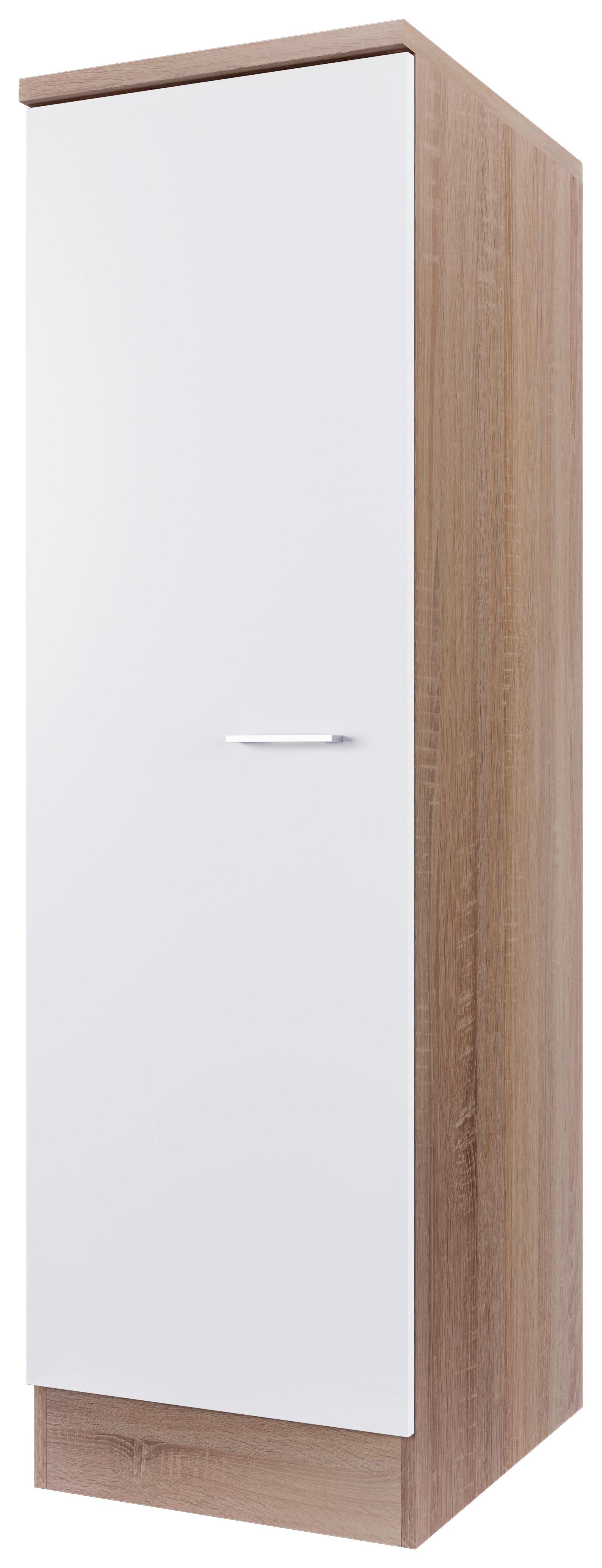 Geschirrschrank Samoa B: 50 cm Weiß/Sonoma Eiche Dekor - Weiß/Sonoma Eiche, KONVENTIONELL, Holzwerkstoff (50/168,5/60cm) - FlexWell