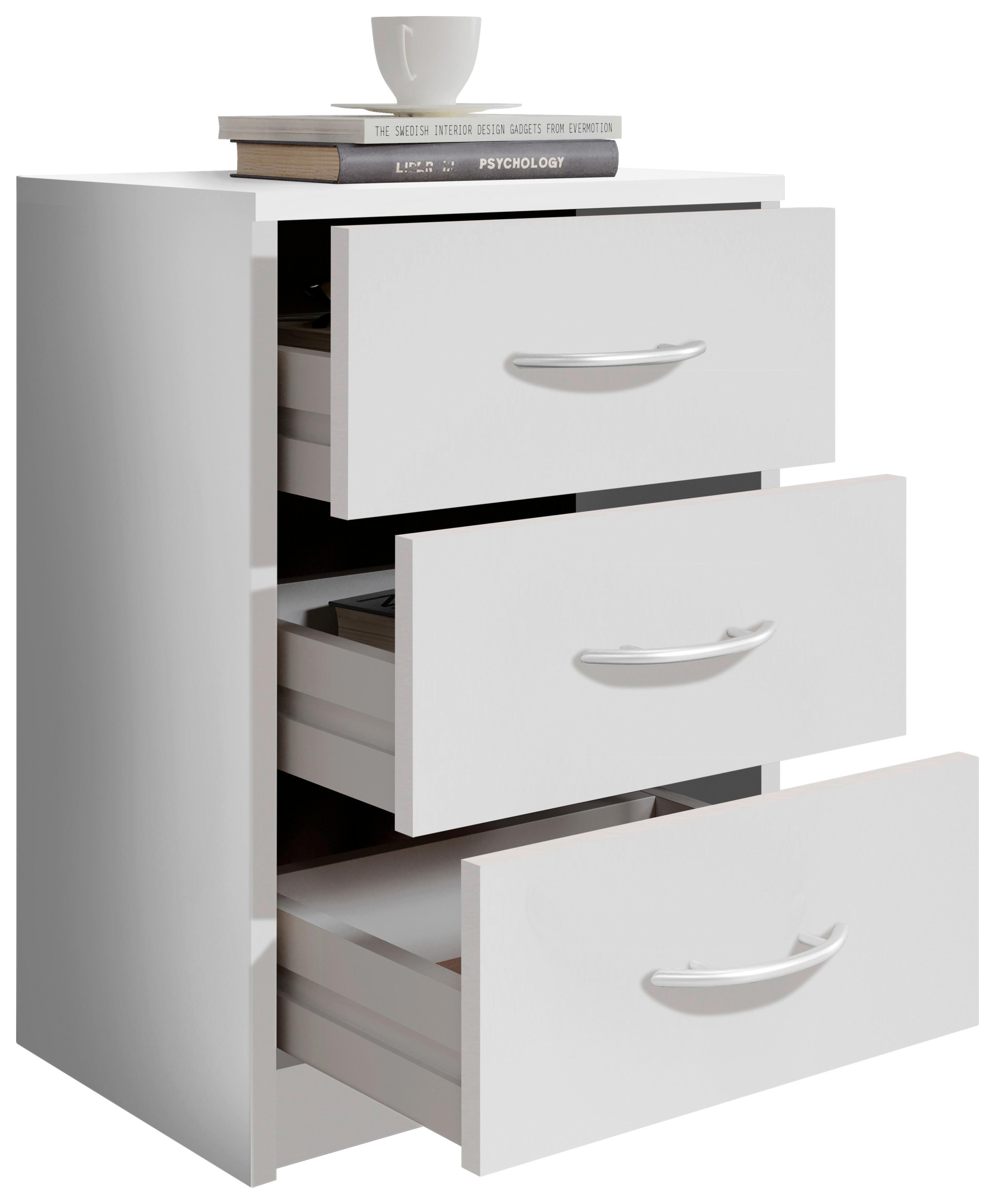 Nachtkästchenweiß H: 54 cm Pepe - Weiß, Basics (38,5/54/28,2cm) - P & B