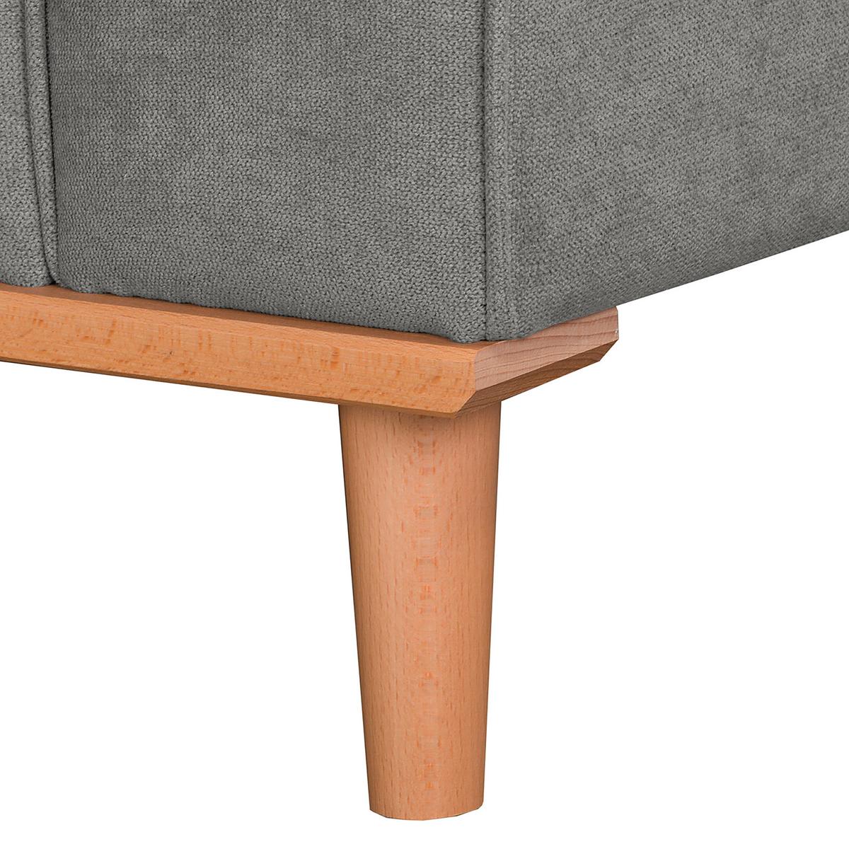 Ecksofa Beata Grau S: 150x230 cm - Wengefarben/Grau, Design, Textil (150/230cm) - Livetastic