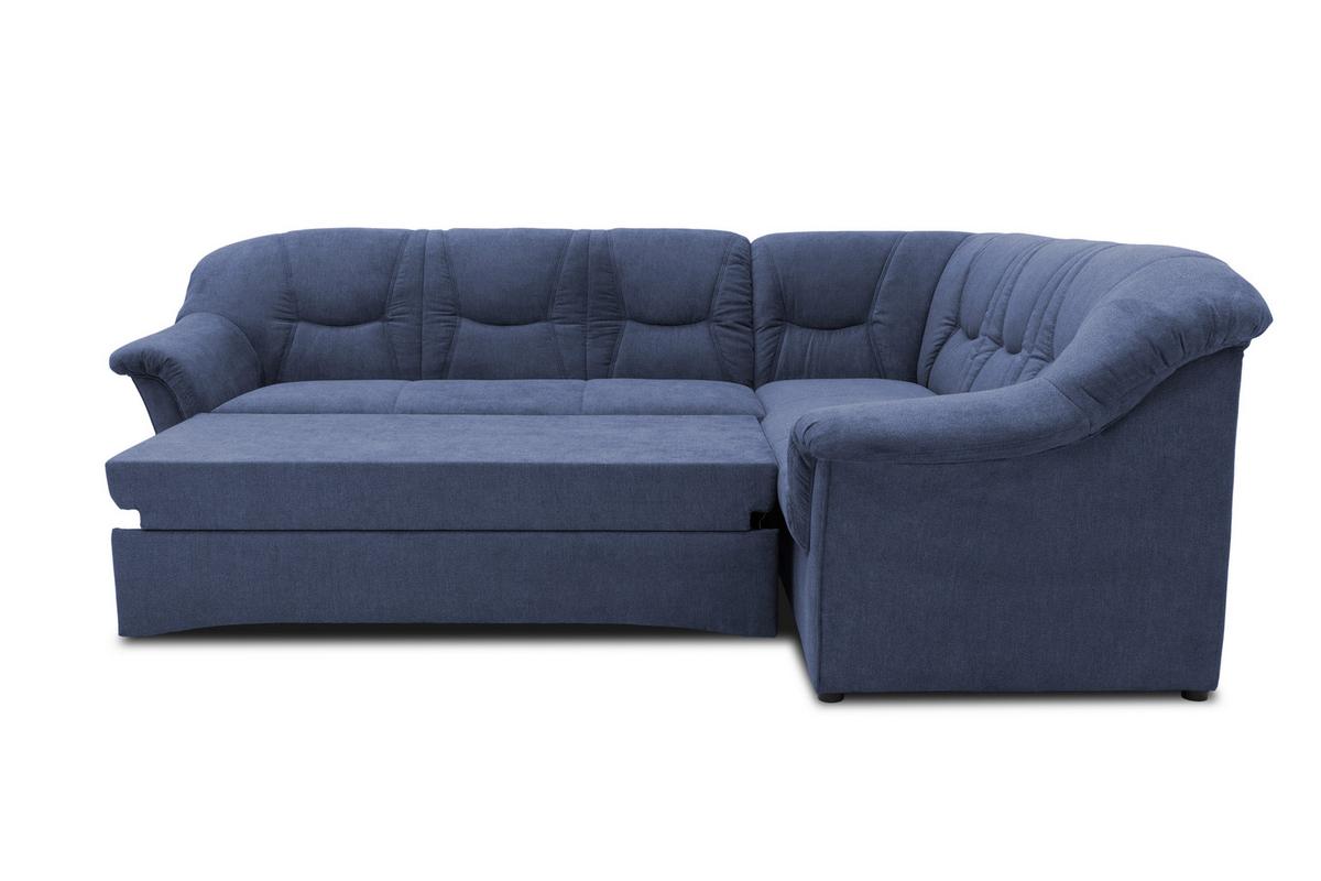 Ecksofa Sarafina Dunkelblau S: 240x190 Cm - Schwarz/Dunkelblau, KONVENTIONELL, Textil (240/190cm) - MID.YOU