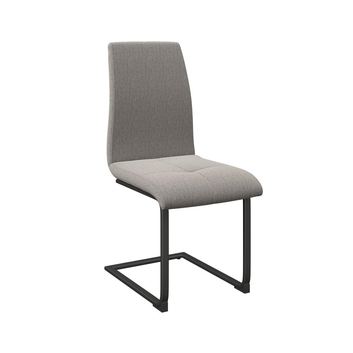 Schwingstuhl Tristan Webstoff hellgrau, B: 41cm - Hellgrau/Schwarz, MODERN, Holz/Textil (41/102/58cm) - James Wood