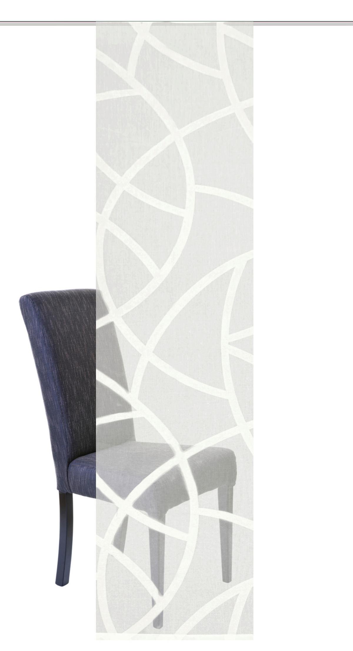 Flächenvorhang Weiß B: 60 Cm - Weiß, Design, Textil (60/245cm)