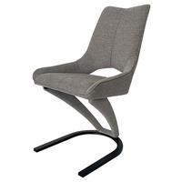 Schwingstuhl Sebastiano Grau Gepolstert - Schwarz/Grau, MODERN, Textil/Metall (51/92,5/61cm)