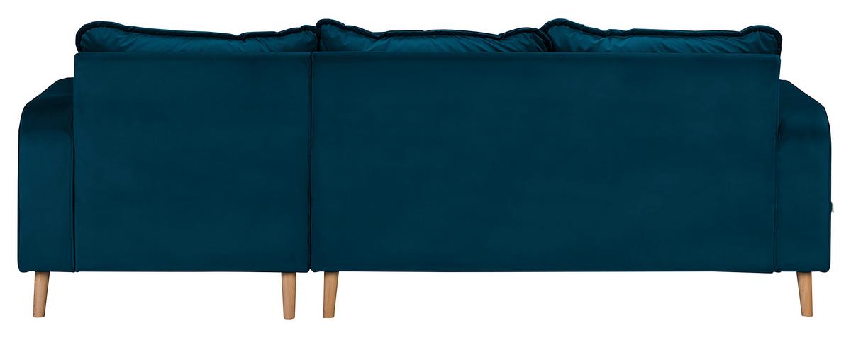 Ecksofa Beata Blau S: 230x150 cm - Wengefarben/Blau, Design, Textil (230/150cm) - Livetastic
