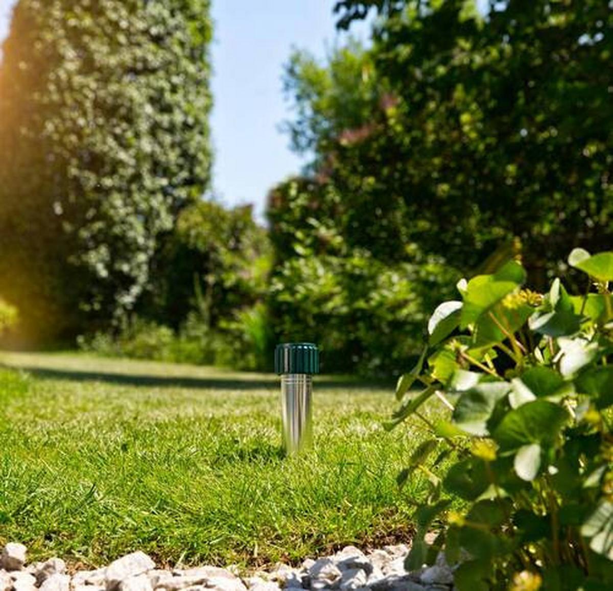 Ultraschall-tiervertreiber Wühlmaus Vertreiber Alu 5 Star - Alufarben/Grün, Basics, Metall (5,5/5,5/42cm)