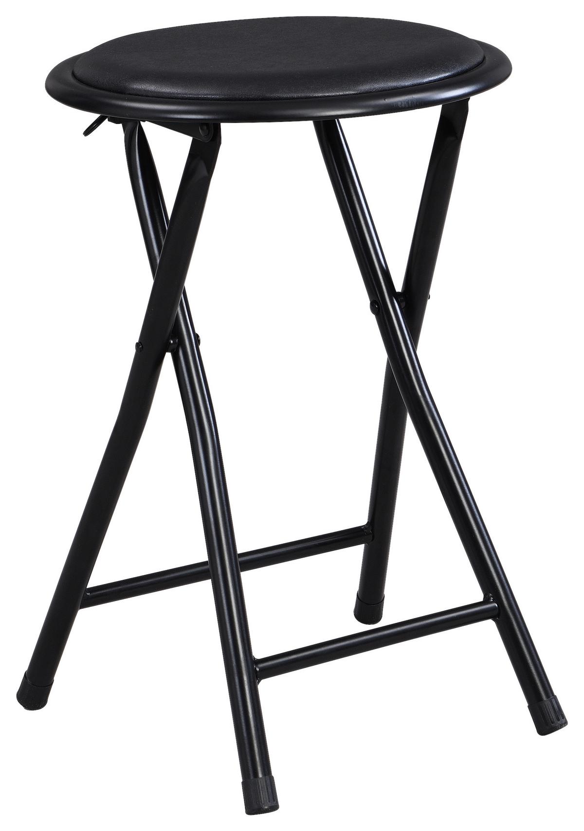 Klappstuhl Ouzo 3 - Schwarz, MODERN, Textil/Metall (30/45/30cm)