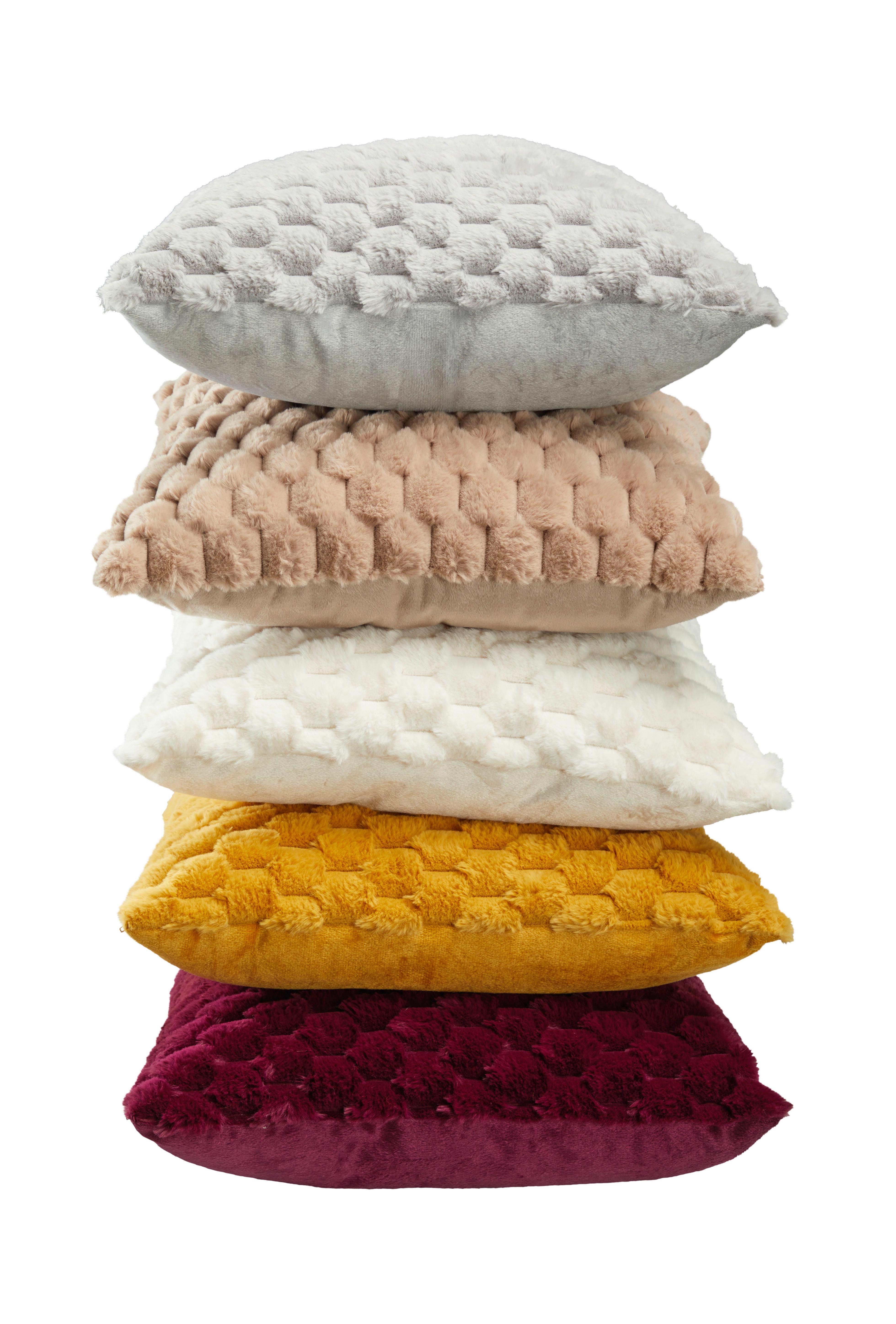 Fellkissen Levi - Weiß, MODERN, Textil (45/45cm) - Luca Bessoni