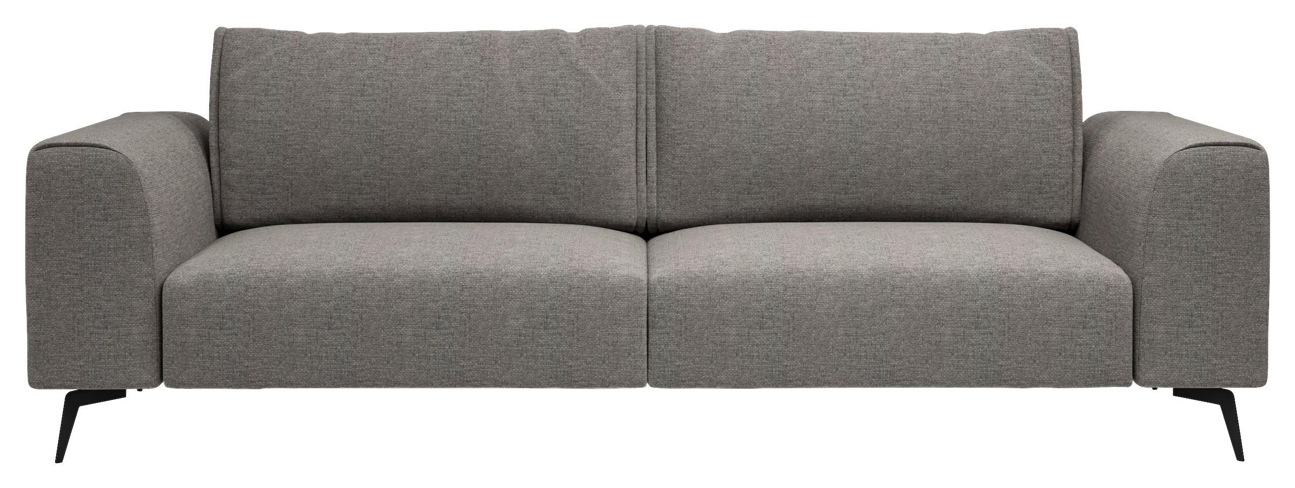 4-Sitzer-Sofa Seul Dunkelgrau - Dunkelgrau/Schwarz, Design, Holz/Textil (302/87/88cm) - MID.YOU