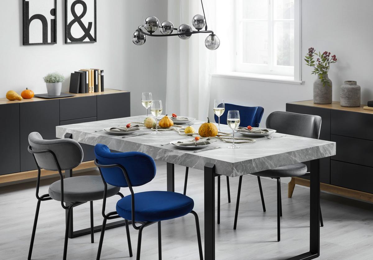 Komoda FOSCO - šedá/barvy dubu, Moderní, dřevo (160/80/40cm) - Bessagi Home