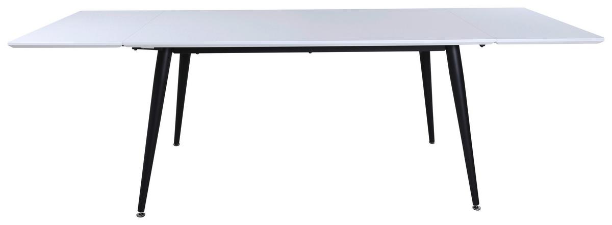 Esstisch Jimmy - Schwarz/Weiß, Design, Kunststoff/Metall (150/90/76cm) - Livetastic