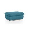 Polsterhocker Isona Blau Chenille - Chromfarben/Blau, Design, Textil (101/45/74cm) - Livetastic