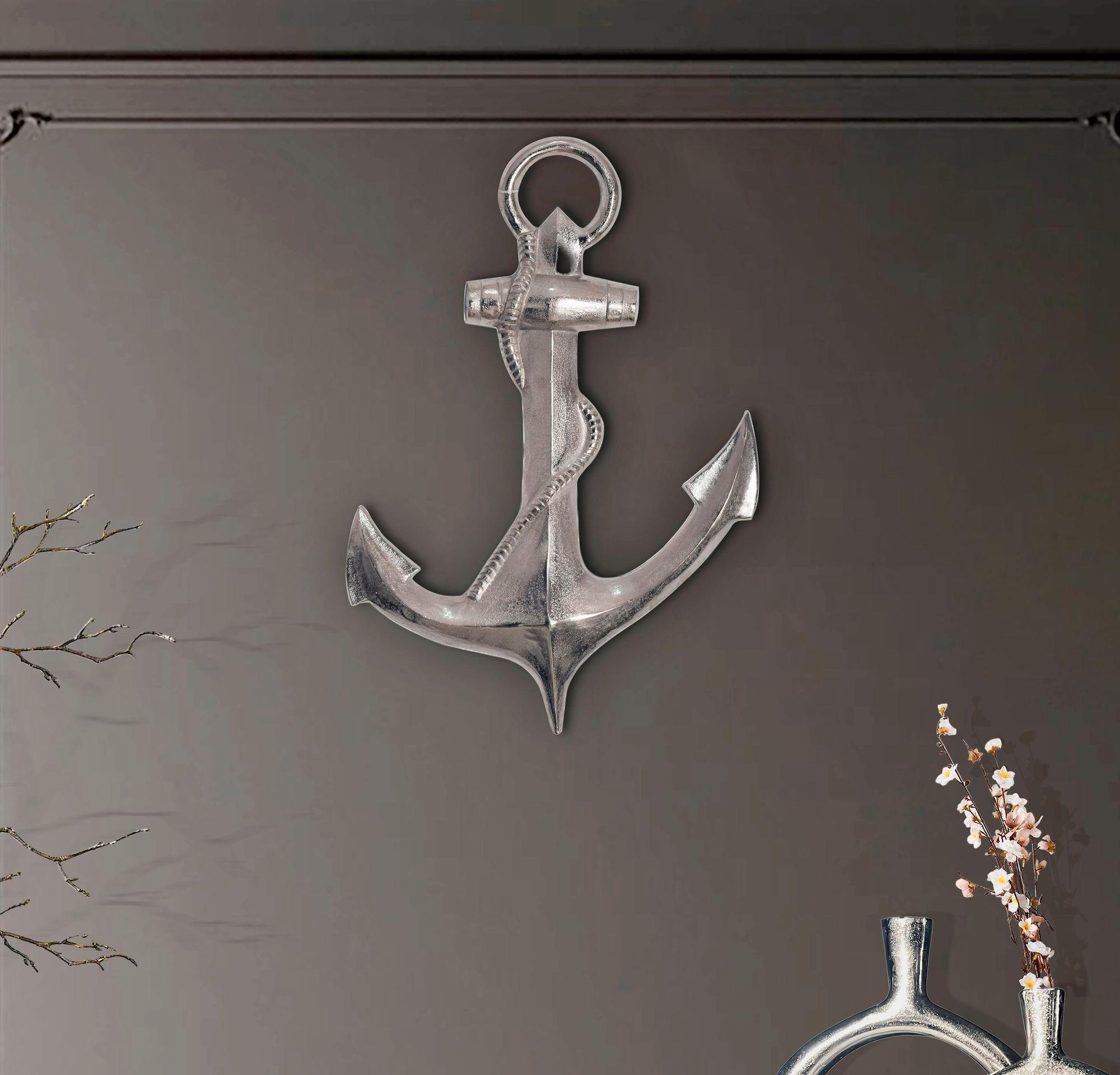 Wanddeko Silberfarben B: 47 Cm - Silberfarben, Design, Metall (47/70/4cm) - Livetastic