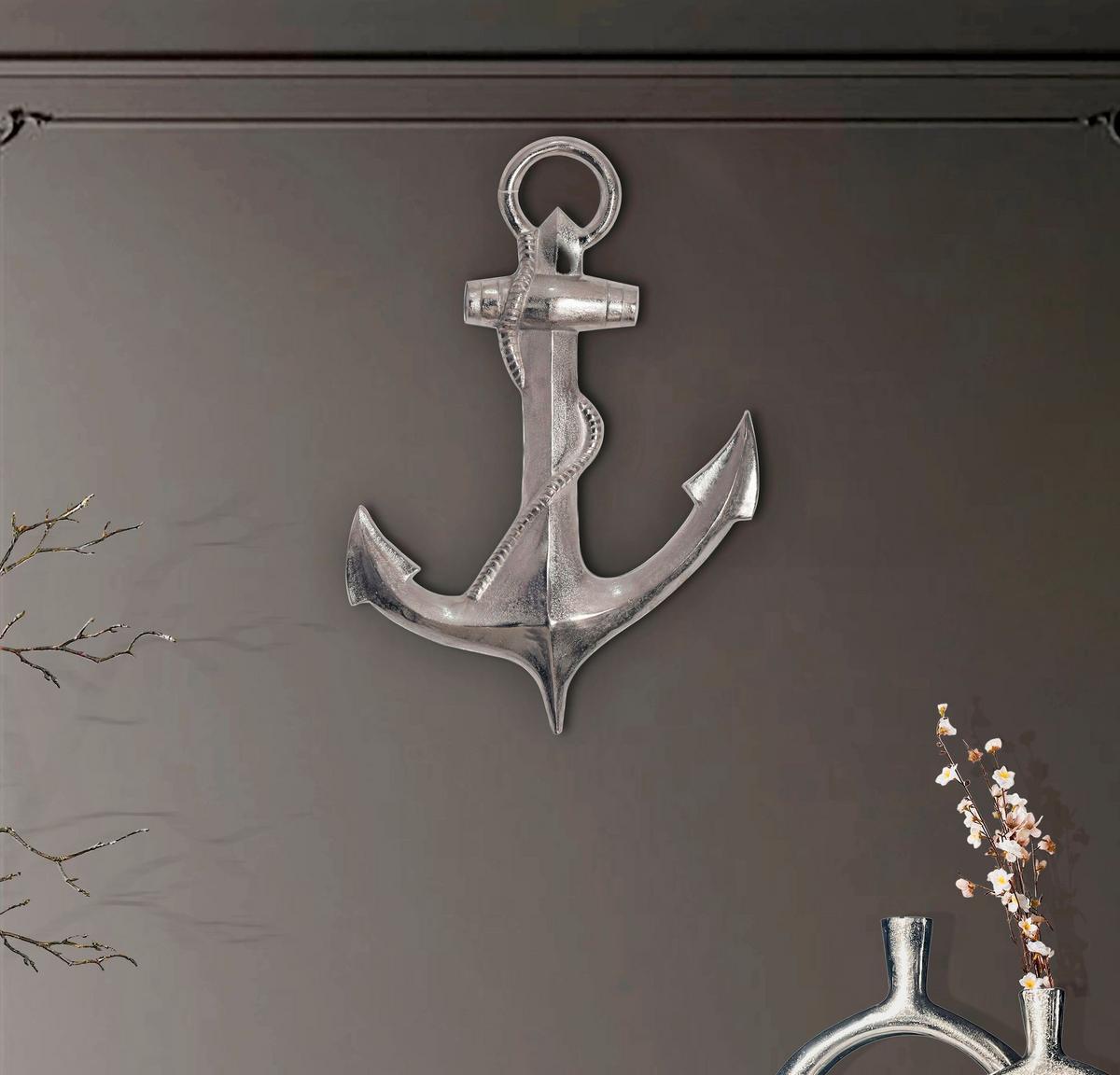 Wanddeko Silberfarben B: 47 Cm - Silberfarben, Design, Metall (47/70/4cm) - Livetastic
