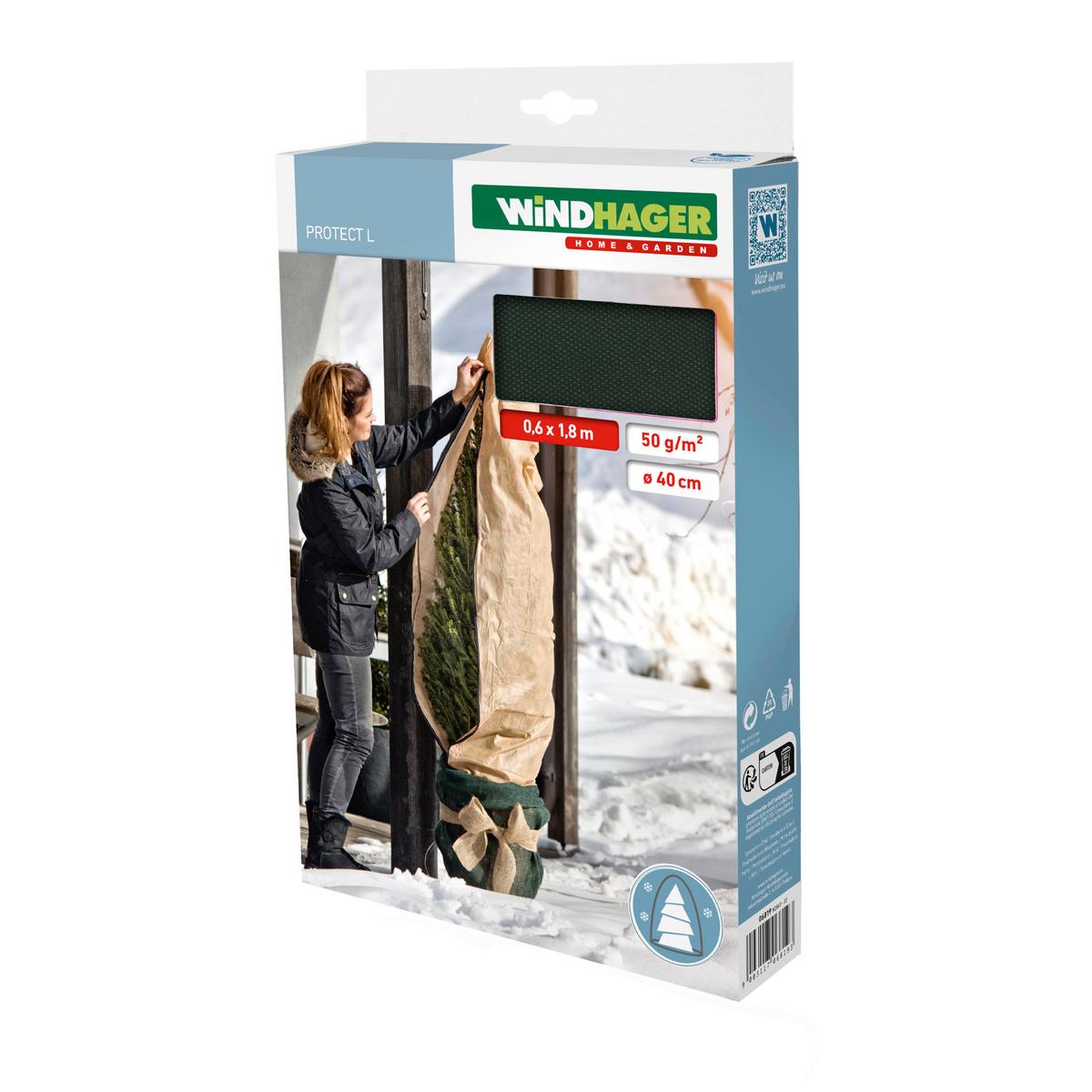 Wintervlieshaube, 60x180cm Witterungsbeständig - Beige, Basics, Kunststoff (60/180cm) - Windhager