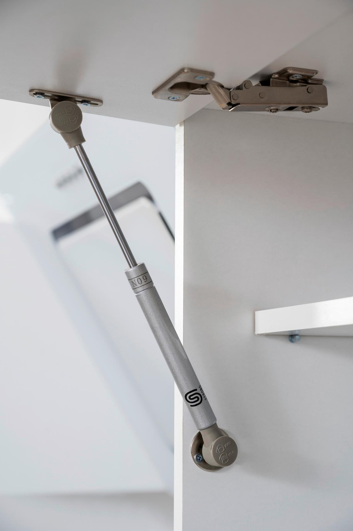 Küchenzeile mit Geräten B: 280 cm Weiß Hochglanz - Weiß Hochglanz/Weiß, Design, Holzwerkstoff (280cm) - Respekta