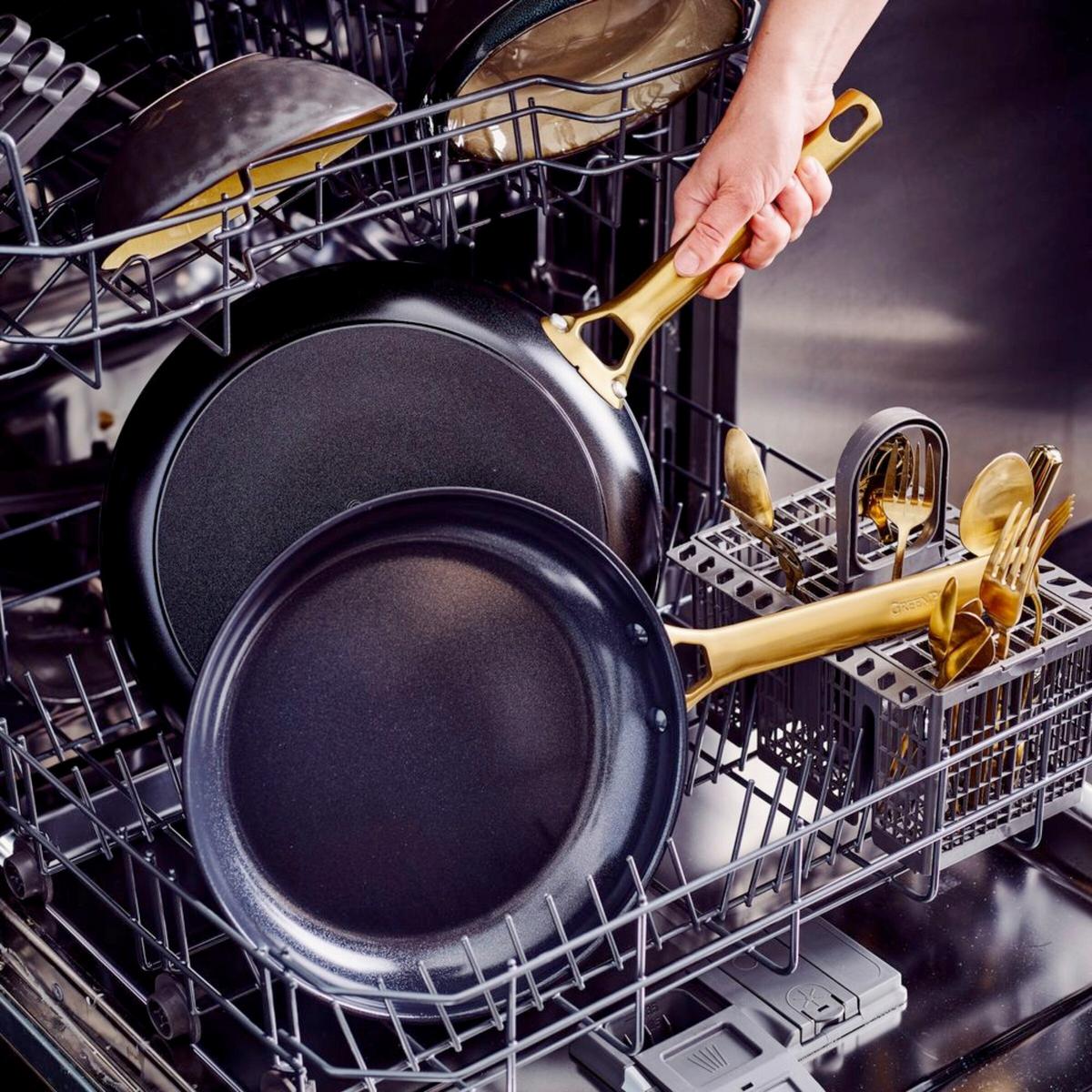 Pfannenset Padova Reserve Schwarz/Goldfarben D: 20/26 cm - Goldfarben/Schwarz, Basics, Metall (20 & 26cm) - GreenPan