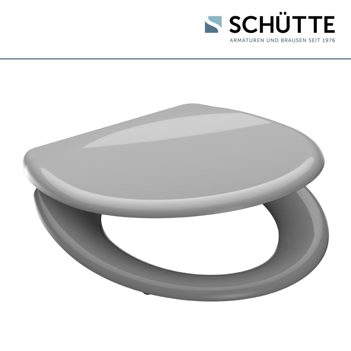 Wc-sitz Grau Mit Absenkautomatik - Grau, Basics, Kunststoff (45/5,5/37,5cm) - Schütte