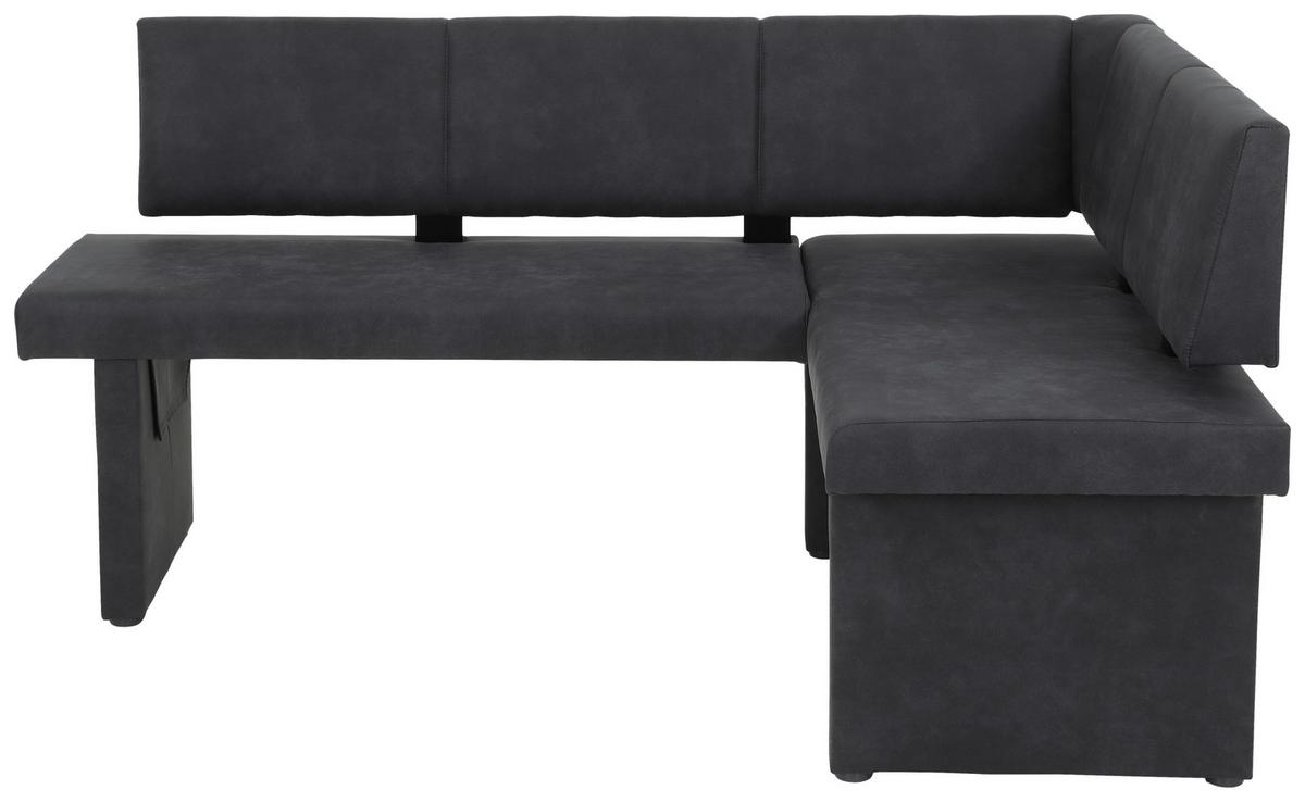 Eckbank Pia Anthrazit, S: 128x168 cm - Anthrazit, MODERN, Textil (128/168cm) - MID.YOU