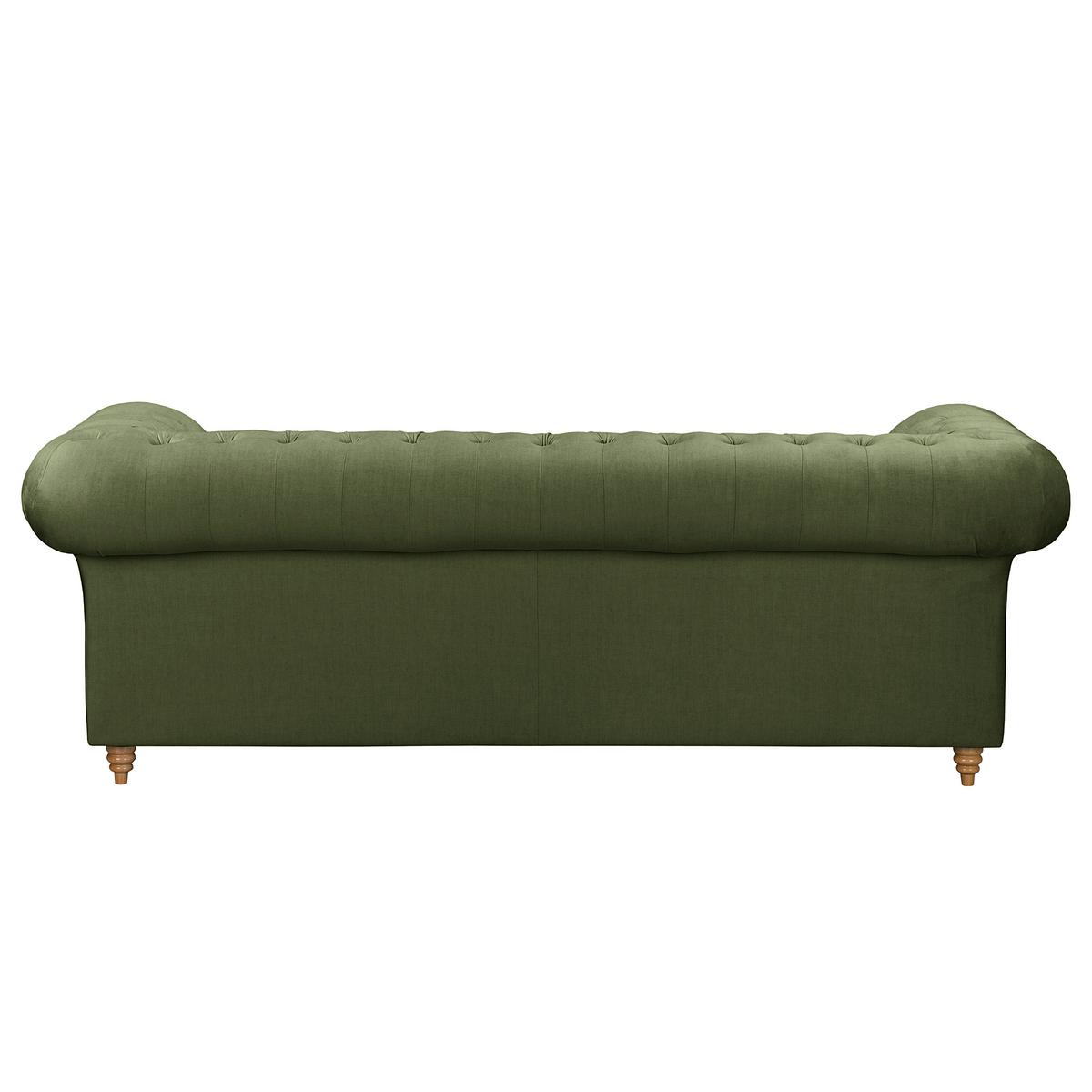 Schlafsofa Laura Dunkelgrün, B: 218cm - Dunkelgrün/Braun, Design, Textil (218/74/91cm) - P & B