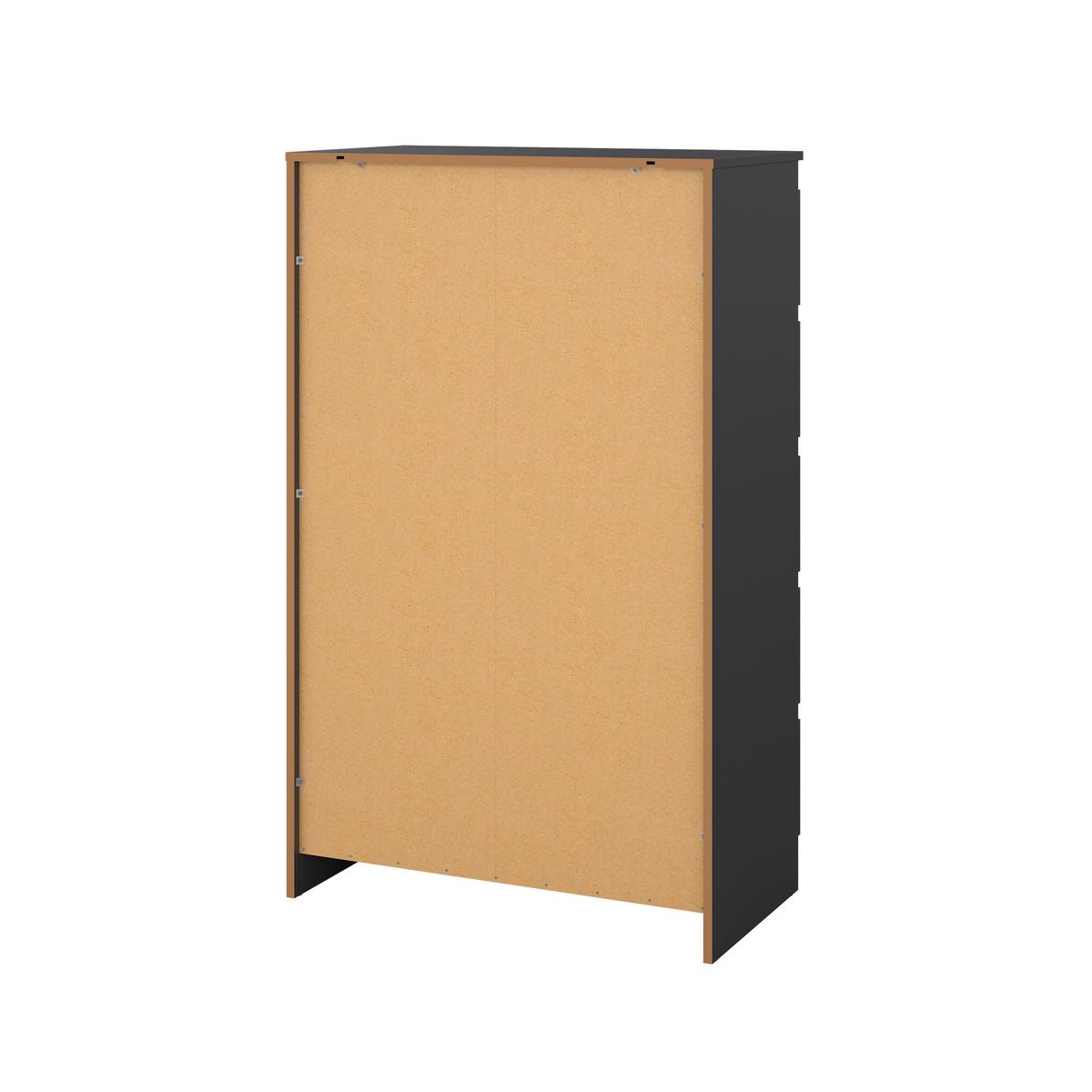 Komoda MARA 5 antracit - antracitová, Konvenční, dřevo/kompozitní dřevo (77/125/42cm) - Mömax