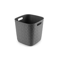 úložný košík SOFTEX KOSTKA - tmavosivá, Basics, plast (28/27/28cm) - Curver