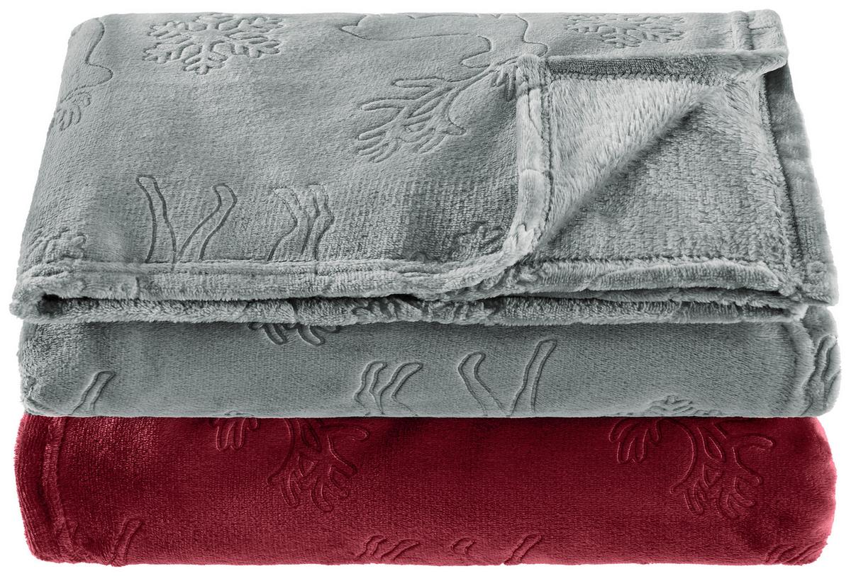 KUSCHELDECKE WHISTLER - Rot, MODERN, Textil (150/200cm) - Luca Bessoni