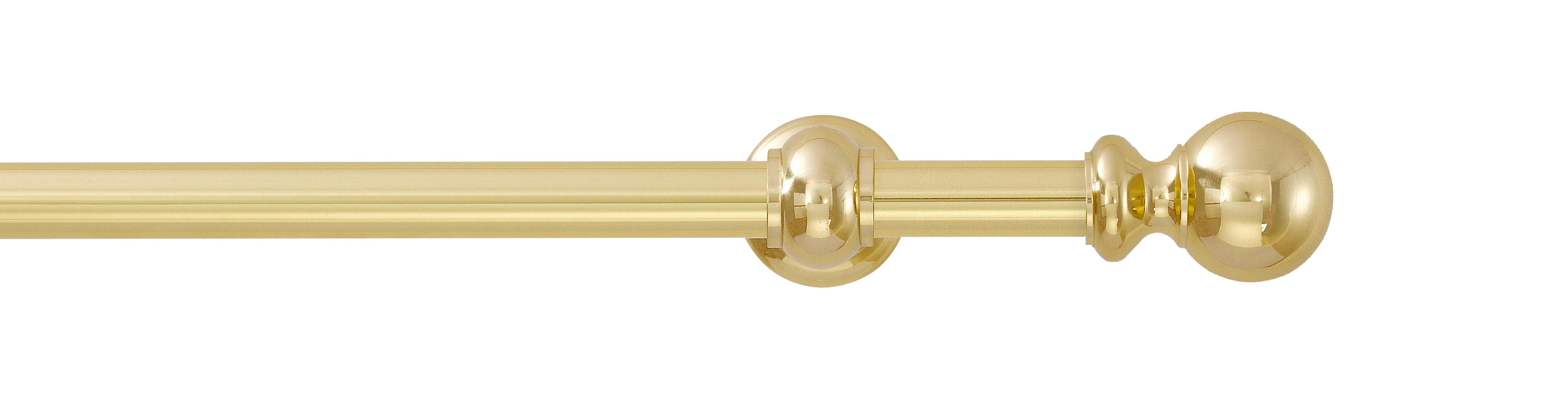 Vorhangstange Goldfarben, 185 cm - Goldfarben, KONVENTIONELL, Metall (185cm)