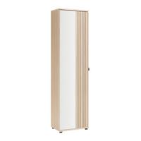 Skriňa do predsiene Taupe/dekor dub - čierna/farba duba, Modern, kov/kompozitné drevo (55/202/38cm) - Mömax