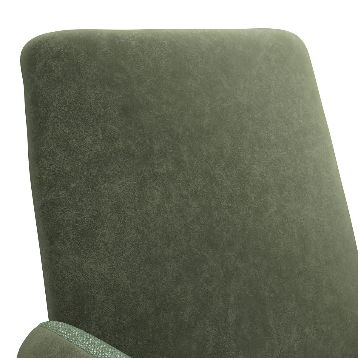Armlehnstuhl Kian Webstoff grün, B: 65 cm - Schwarz/Grün, Trend, Textil/Metall (65/88/63cm)