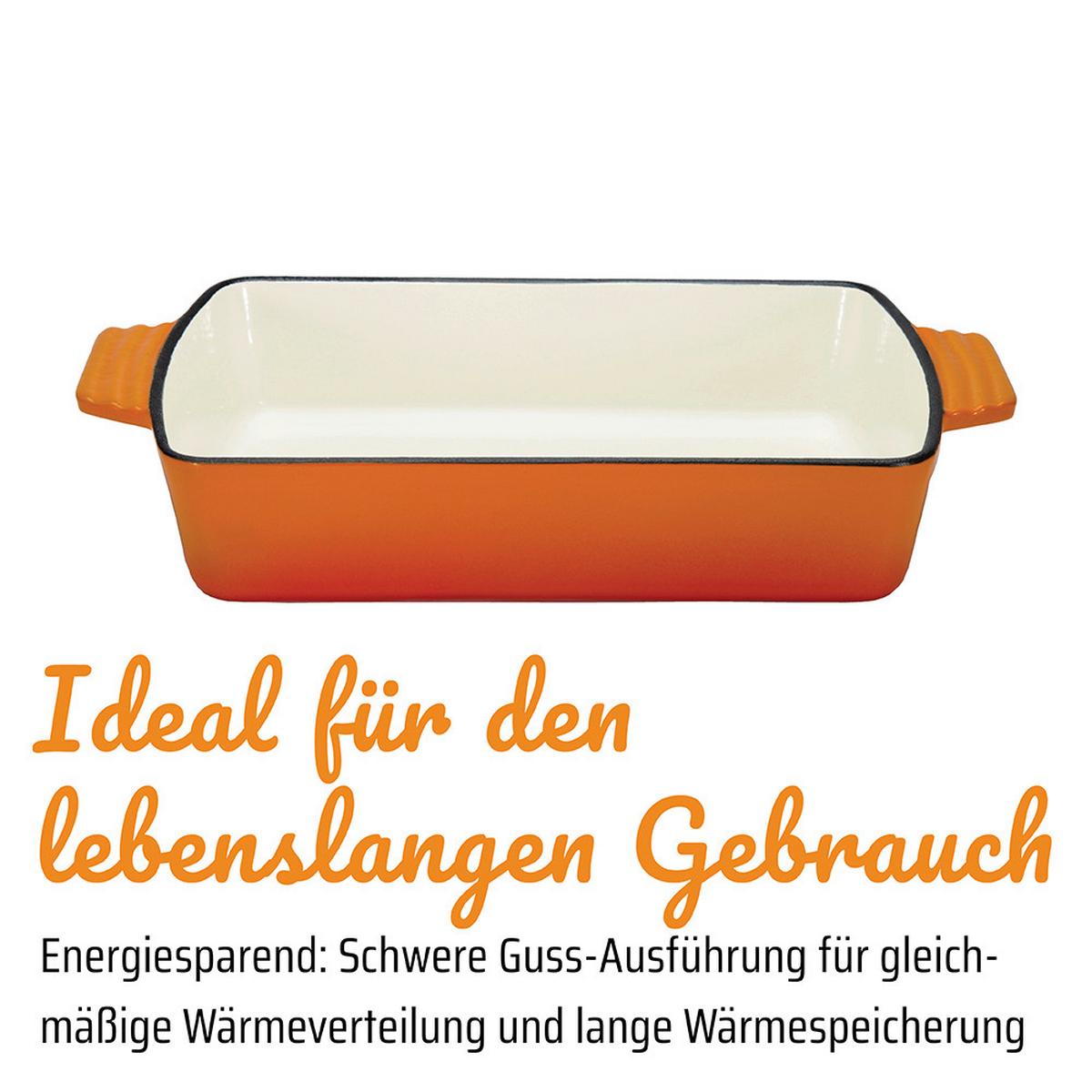 Gsw Auflaufform Orange Shadow Orange, L/b/h: 39x23x6,8cm - Orange, Basics, Metall (39/23/6,8cm) - GSW