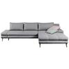 Ecksofa Mit Schlaffunktion + Bettkasten Floby, Webstoff - Erlefarben/Hellgrau, Trend, Textil (313/215cm) - MID.YOU