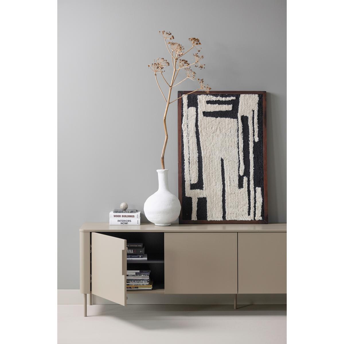 LOWBOARD Gunnar Schlammfarben B: 200cm - Schlammfarben/Schwarz, Design, Holz (200/56/44cm) - Livetastic
