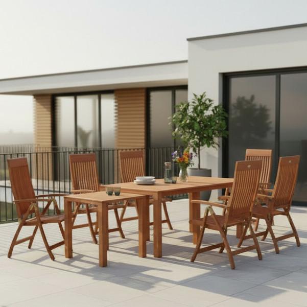 Gartengarnitur Comodoro 7-Tlg. Holz