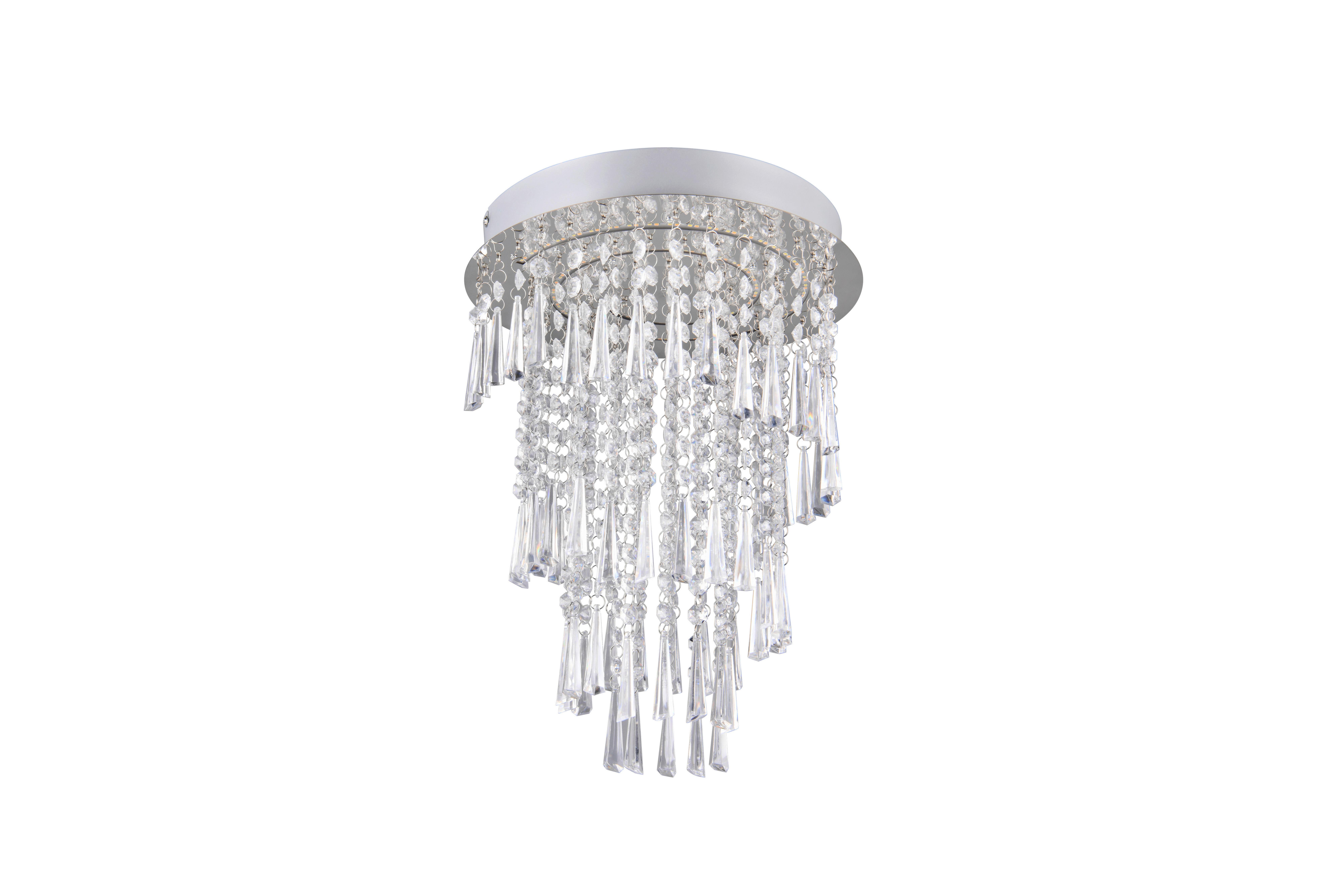 Led-deckenleuchte R67341106 - Chromfarben/Transparent, KONVENTIONELL, Kunststoff/Metall (30.0/40.0cm)