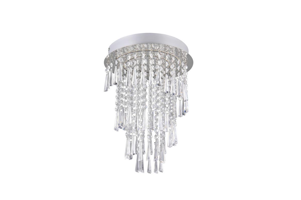 Led-deckenleuchte R67341106 - Chromfarben/Transparent, KONVENTIONELL, Kunststoff/Metall (30.0/40.0cm)