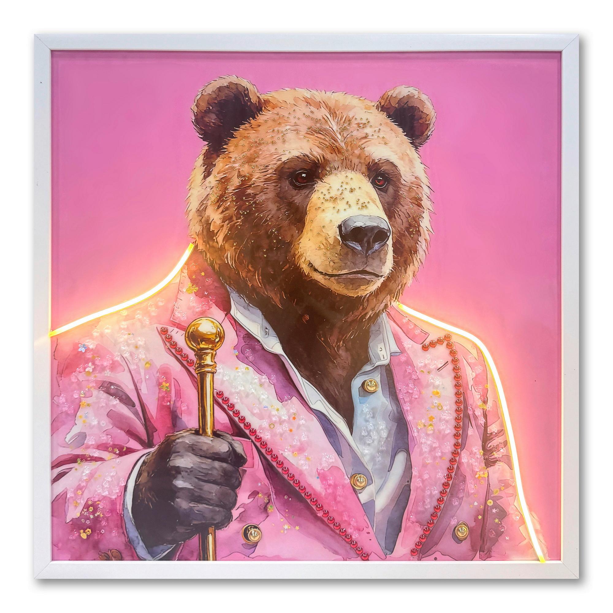 LED-Dekoleuchte Kunststoff Laufzeit ca. 360min - Braun/Rosa, Basics, Kunststoff (62cm)