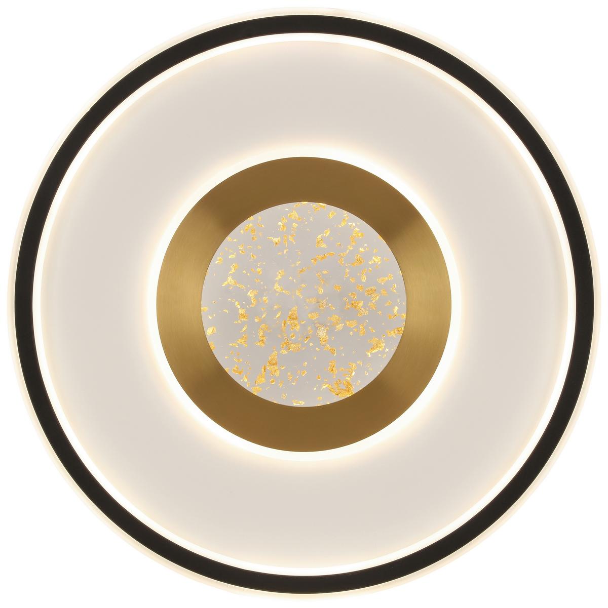 Led Mennyezeti Lámpa Sandra - fekete/aranyszínű, Design, műanyag/fém (49/5cm) - Luca Bessoni