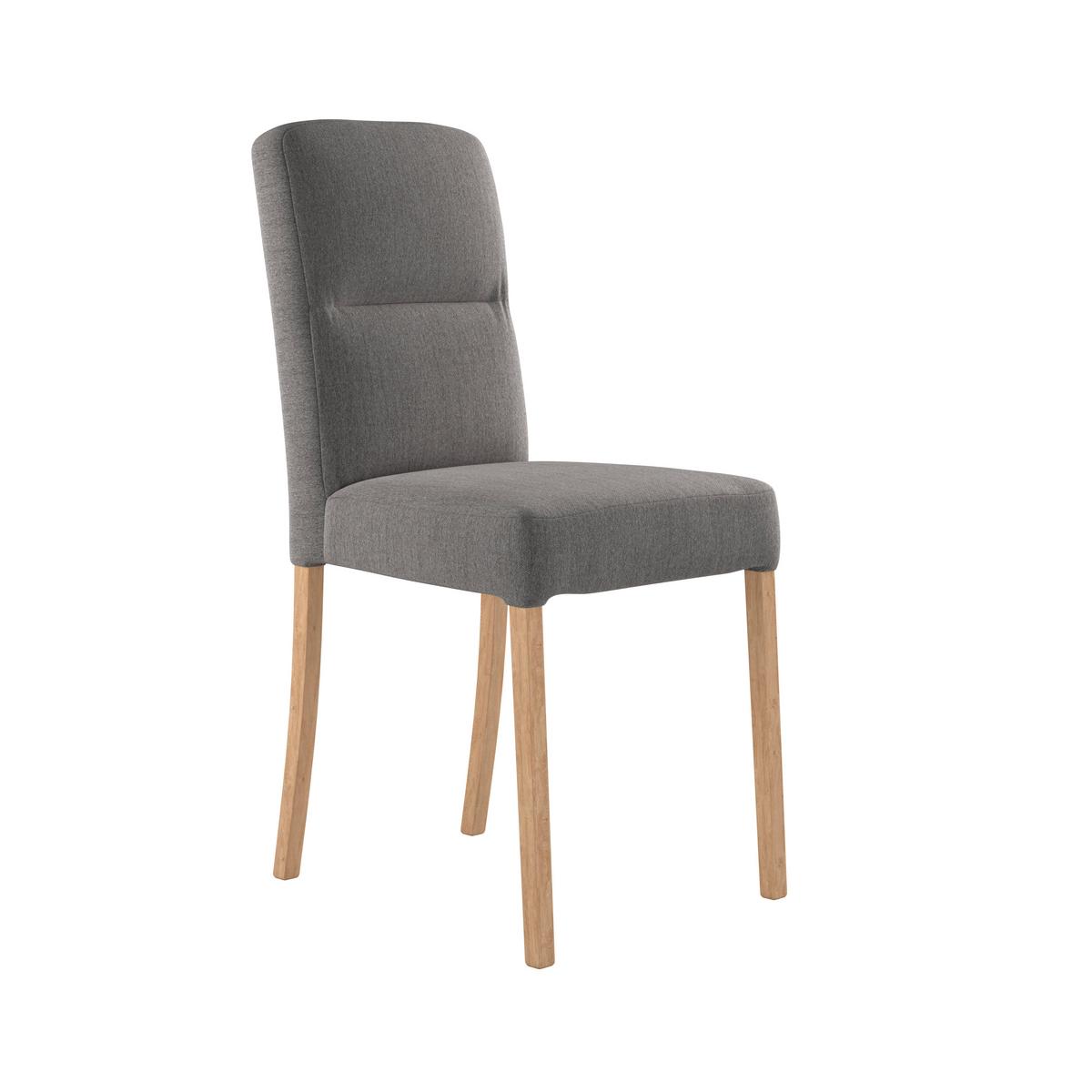 Vierfußstuhl Emma Ii Webstoff Grau, B: 43 Cm - Eichefarben/Grau, KONVENTIONELL, Holz/Textil (43/91/58cm)