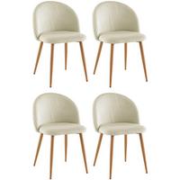 Stuhl-Set Emilio - Eichefarben/Beige, LIFESTYLE, Holz/Textil (51/78/52cm) - Livetastic